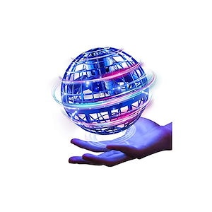 Gimamaフライングボール ジャイロ 飛行ボールトイ UFOおもちゃ ブーメランスピナー LEDライト付き クリスマス 人気を集めているプレゼント (ブルー)…