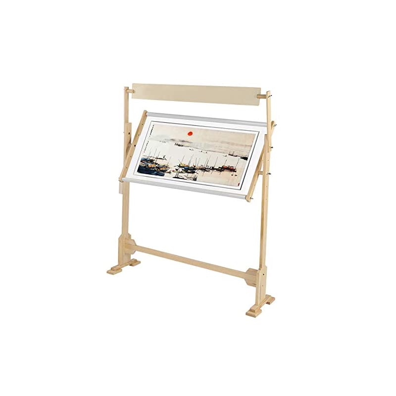 刺繍枠 刺繍台 刺繍ツール 5つの高さ調整可能 360度回転 四角型 裁縫 洋裁 手芸 木製 家庭用 クロスステッチ 手芸用品