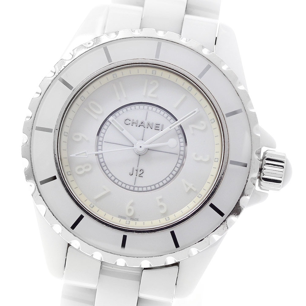 シャネル CHANEL H3442 J12 ホワイトファントム 33MM クォーツ レディース _957091【中古】