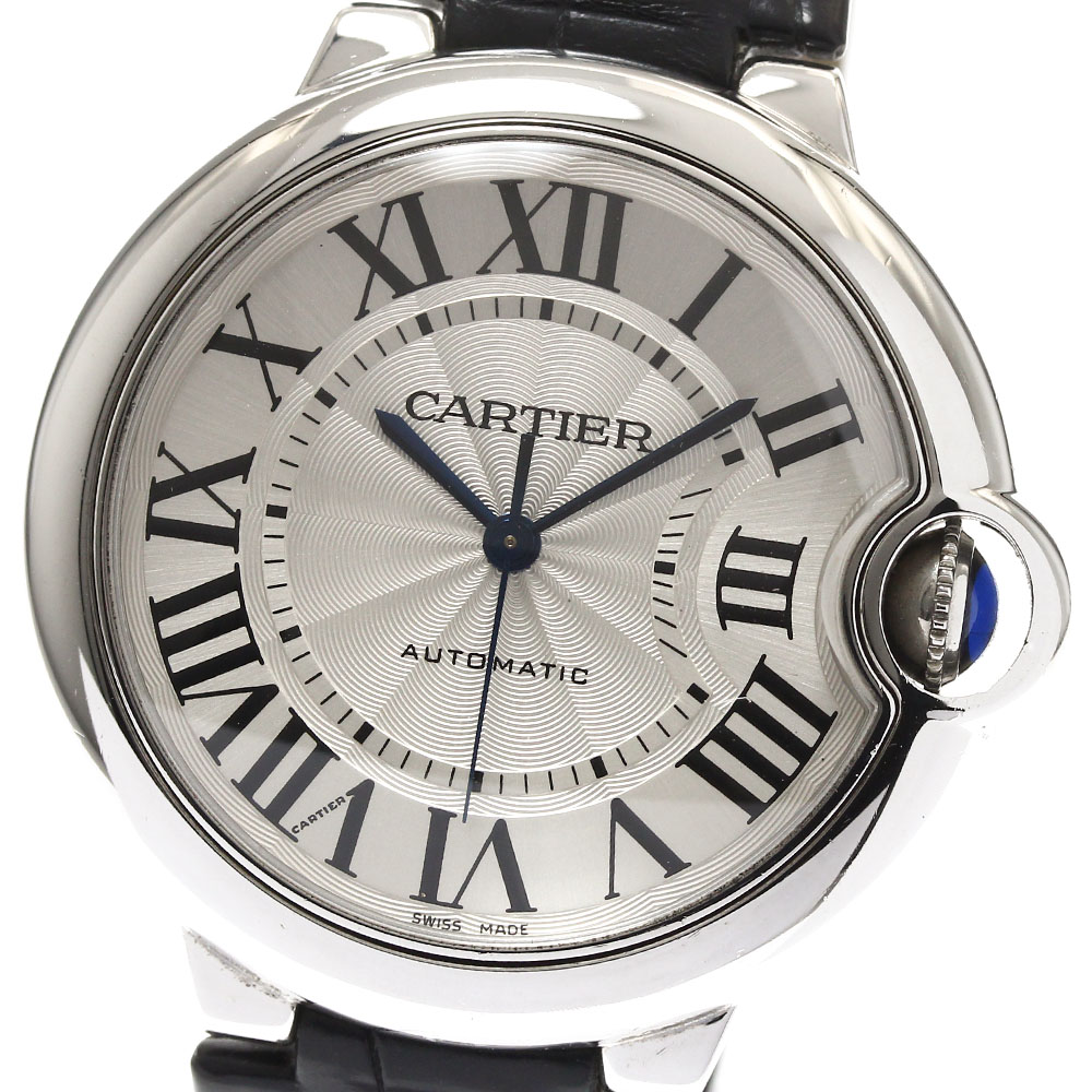 カルティエ CARTIER W69017Z4 バロンブルー 36ｍｍ 自動巻き ボーイズ 保証書付き_891000【中古】