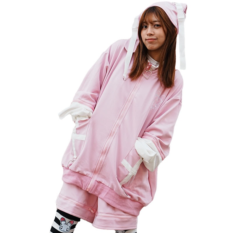 うさたん ジャケット ジャージ 長袖 原宿 原宿系 ファッション サイバー メンヘラチャン コラボ jr-muj-11 ピンク