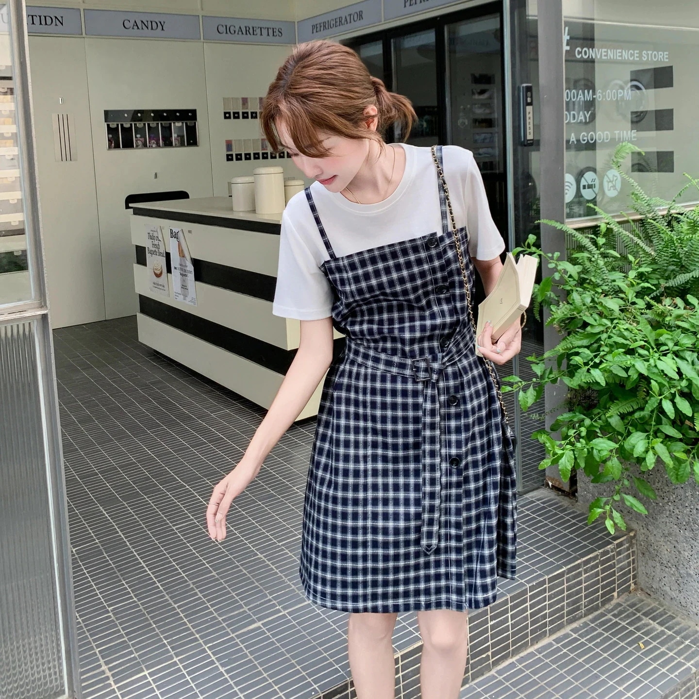 【急速出荷!】25新作 おしゃれ ワンピース 着痩せ ブルー 大きいサイズ Tシャツワンピース かわいい シンプル お出かけ