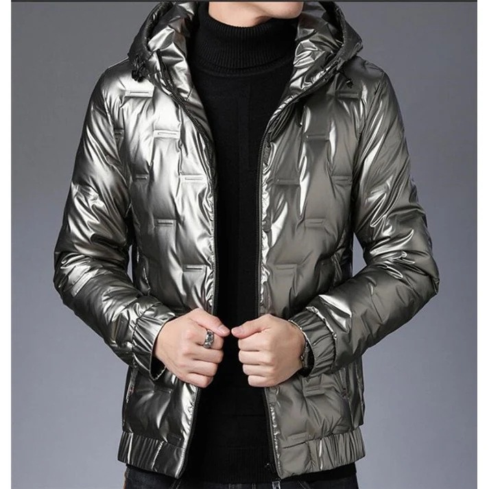 ダウンジャケットダウンコートメンズショートダウン暖かい縦襟艶コート防寒服紳士