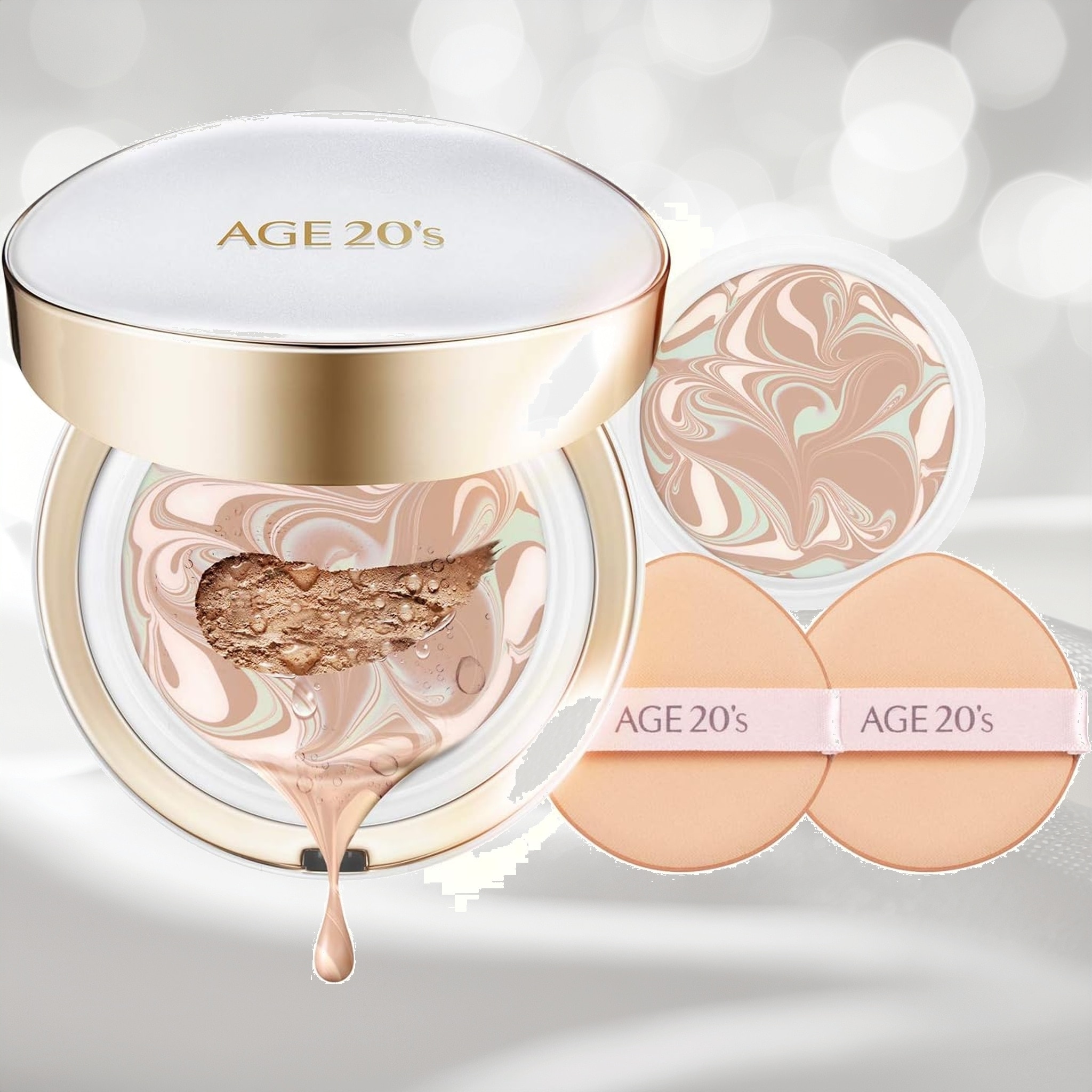 AGE20s リフィル 含み シグネチャ エッセンス ロングステイ 外出用 ファンデーション クッションパクト + リフィル (13 アイボリー) 14g x 2個