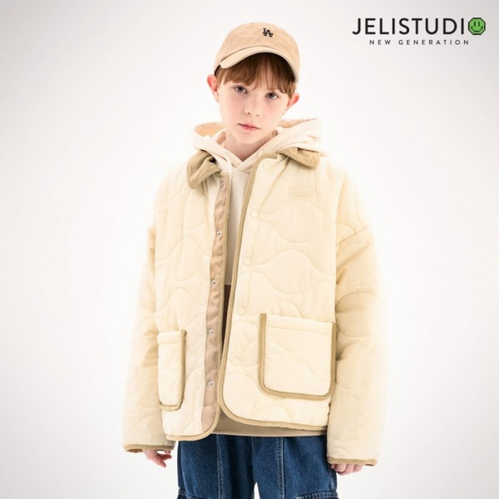 [ジェリースタジオ] ウェーブキルティングジャンパー