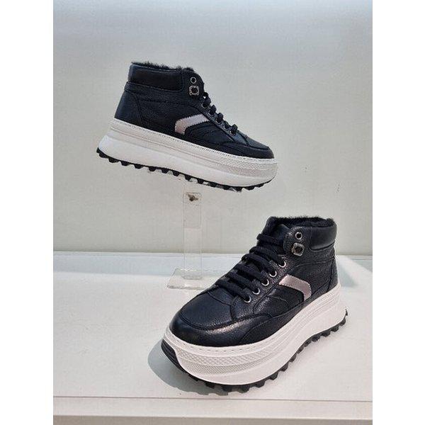 女性 楽ちん 軽量 ファー 防寒 ブーツ ヒール5センチ YACWBS608 (P002938971)