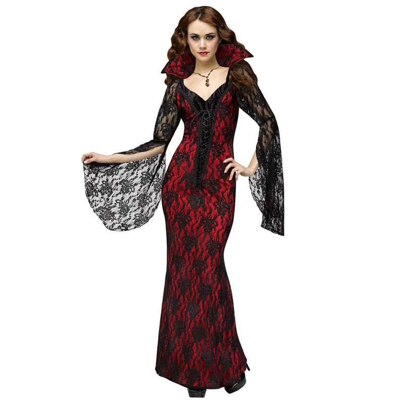 コスプレ 仮装 バンパイアレス S 【 コスプレ 衣装 ハロウィン 仮装 コスチューム ドラキュラ 余興 パーティーグッズ レディース ヴァンパイア 大人用 吸血鬼ドレス 女性用 】