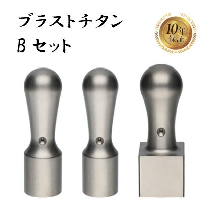 法人印鑑 会社印 3本セット 法人設立 実印 銀行印 角印 ブラストチタン bセット スワロ付き