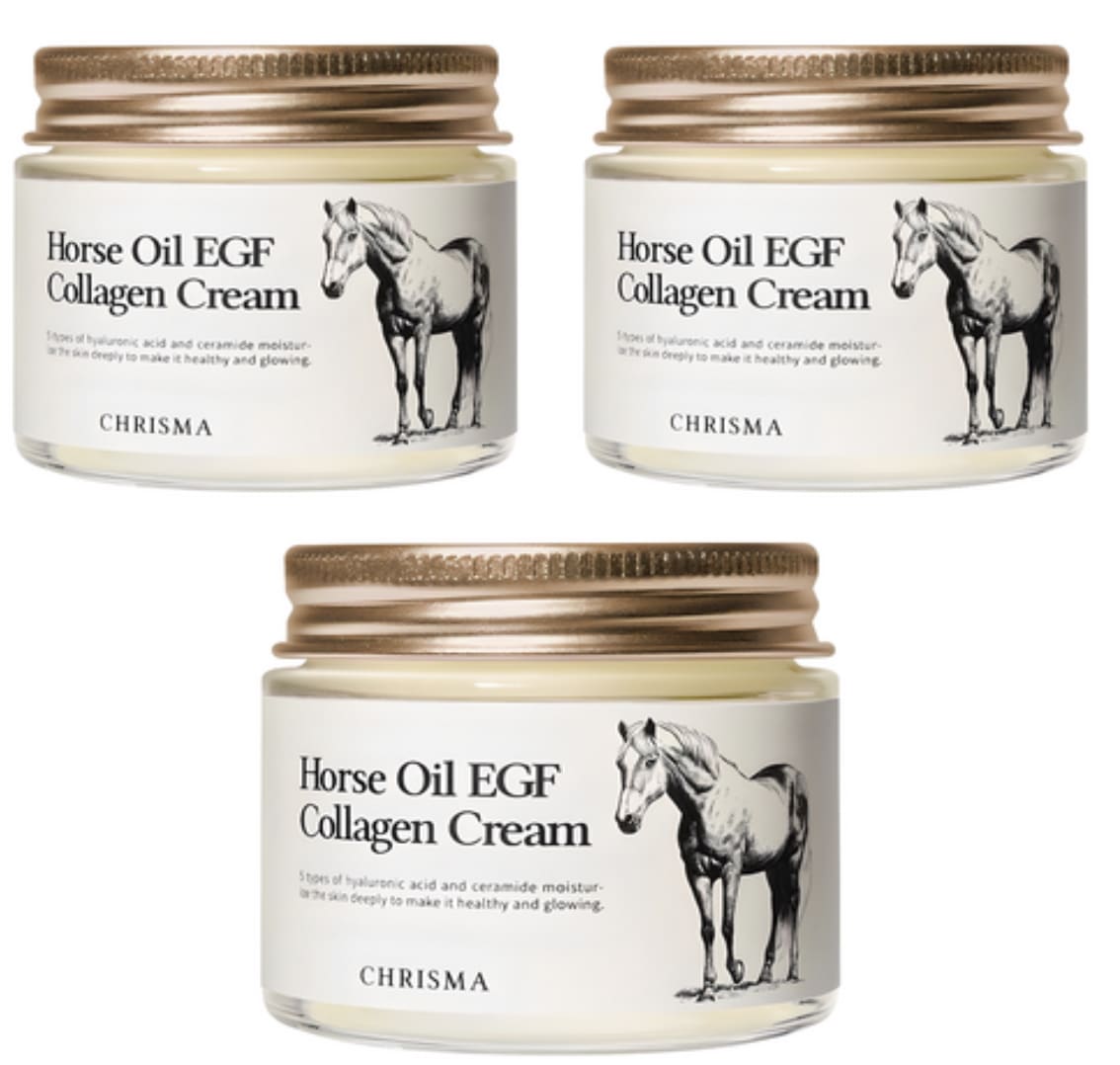 保湿・ハリケア 馬油配合フェイスクリーム（70g×3個）