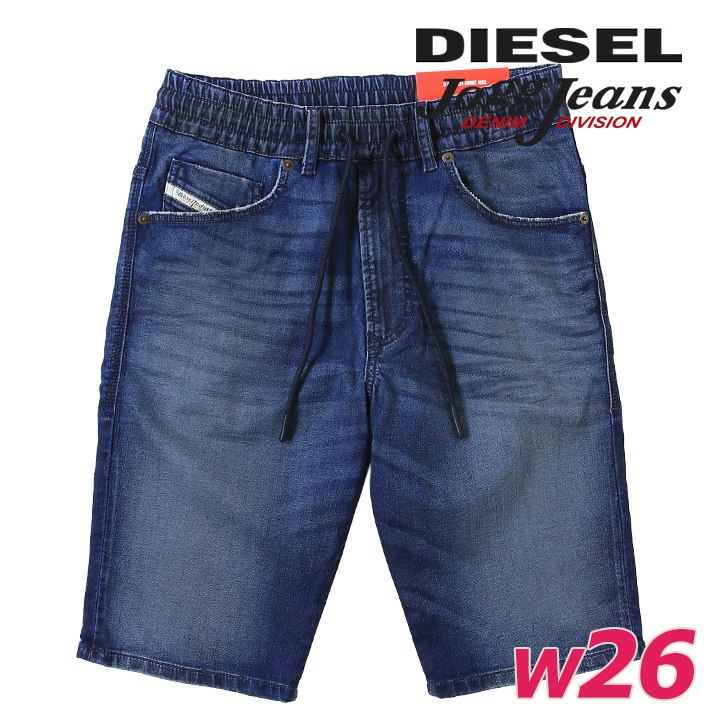 ハーフパンツ メンズ D-KROOLEY-SHORT ウォッシュダメージ加工 ウエストゴム die-m-p-g4-393