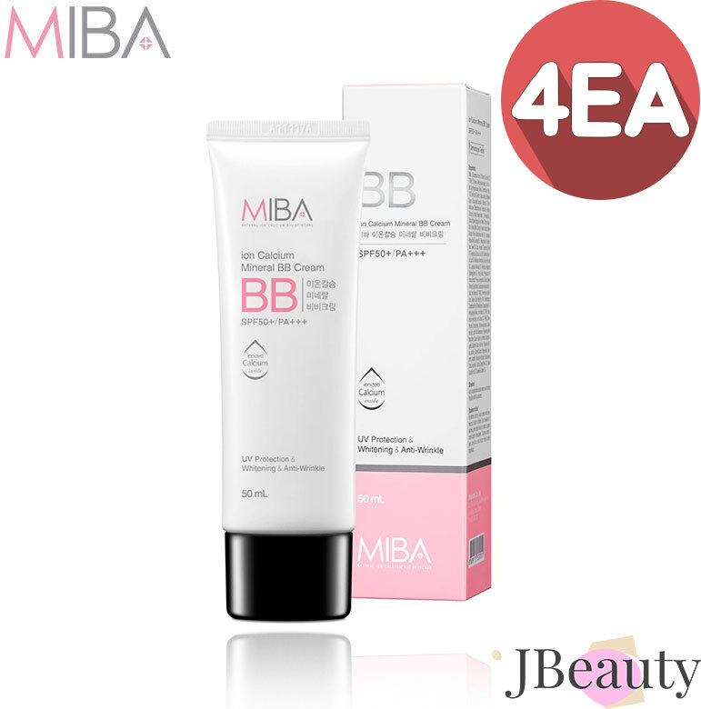 1+1+1+1=4本 / MIBA イオンカルシウム ミネラル BBクリーム 50ml