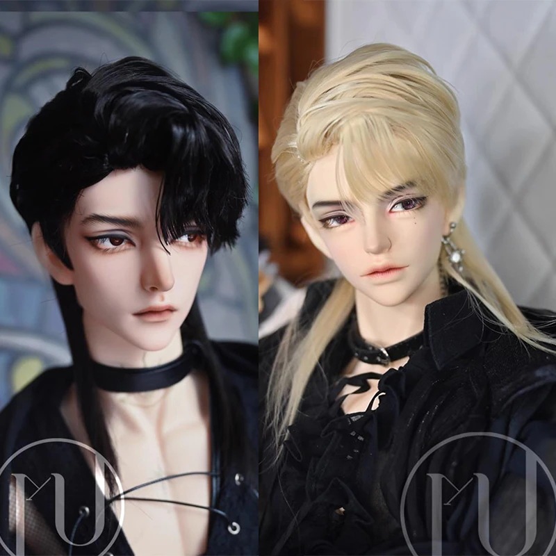 BJD 1/3 1/4 ドールウィッグ ウルフ 柔らかい高温糸 4色 スタイリング ブラック ゴールド グレー コーヒー SD/小顔SD/MSDサイズ球体関節人形用ウィッグ