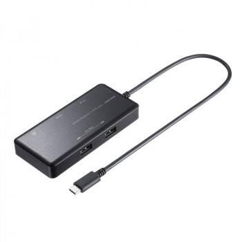 サンワサプライ USB Type-C ドッキングステーション USB-DKM7BK