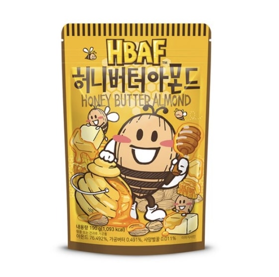 [韓国食品] ハニーバターアーモンド 190g, 6個 ハニーバター アーモンド ピーナッツ 韓国アーモンド 人気商品 韓国食品 韓国お菓子 クッキーアンドクリーム味 アーモンド cookie cre
