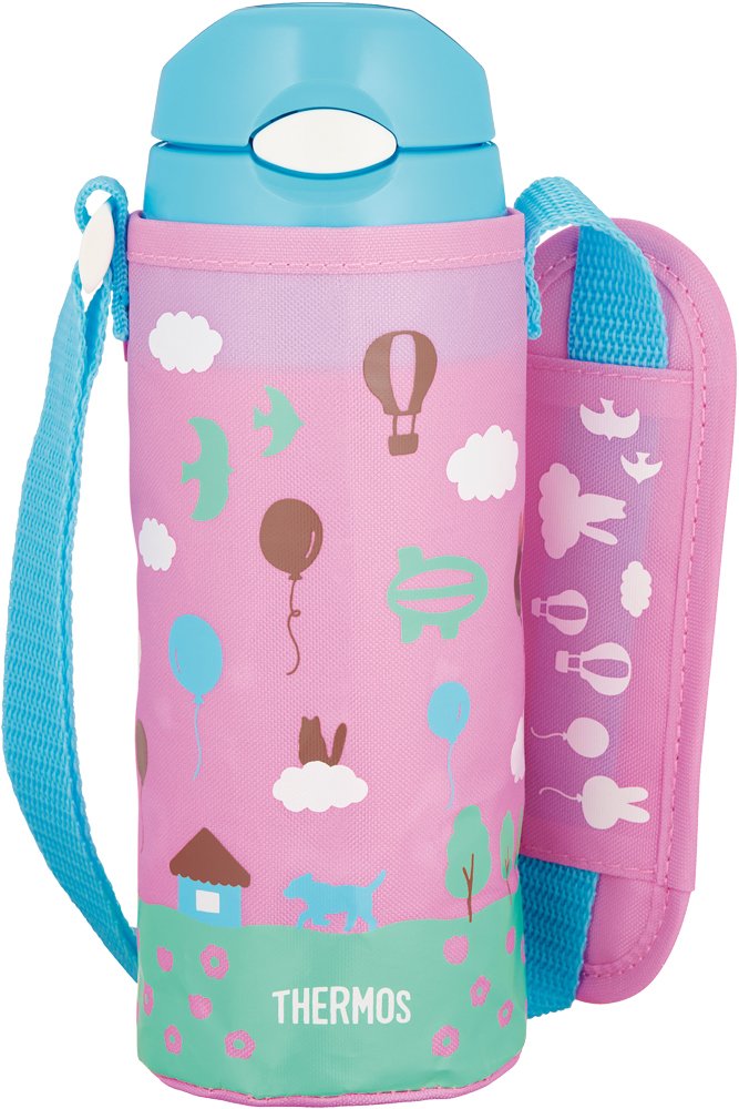 サーモス 真空断熱ストローボトル 【ワンタッチ】 400ml ライトピンク FHL-401F LP