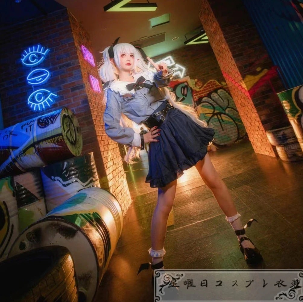 VTuber バーチャルライバー Kuzuha 葛葉 女体化 サーニャ 髪飾り付き ヴァンパイア コスプレ衣装 コスチューム品質良い 店舗お勧め
