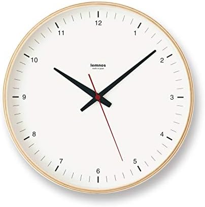 レムノス 掛け時計 アナログ 天然色木地 プライウッドクロック T1-017(1) Lemnos ナチュラル 直径30.5