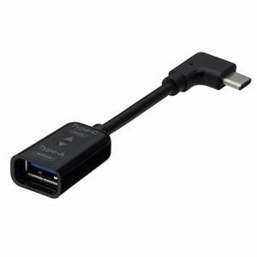 （まとめ買い）USB3.1Gen1 A-C変換ケーブルL型 10cmブラック ZUH-CARL301BK [x3]