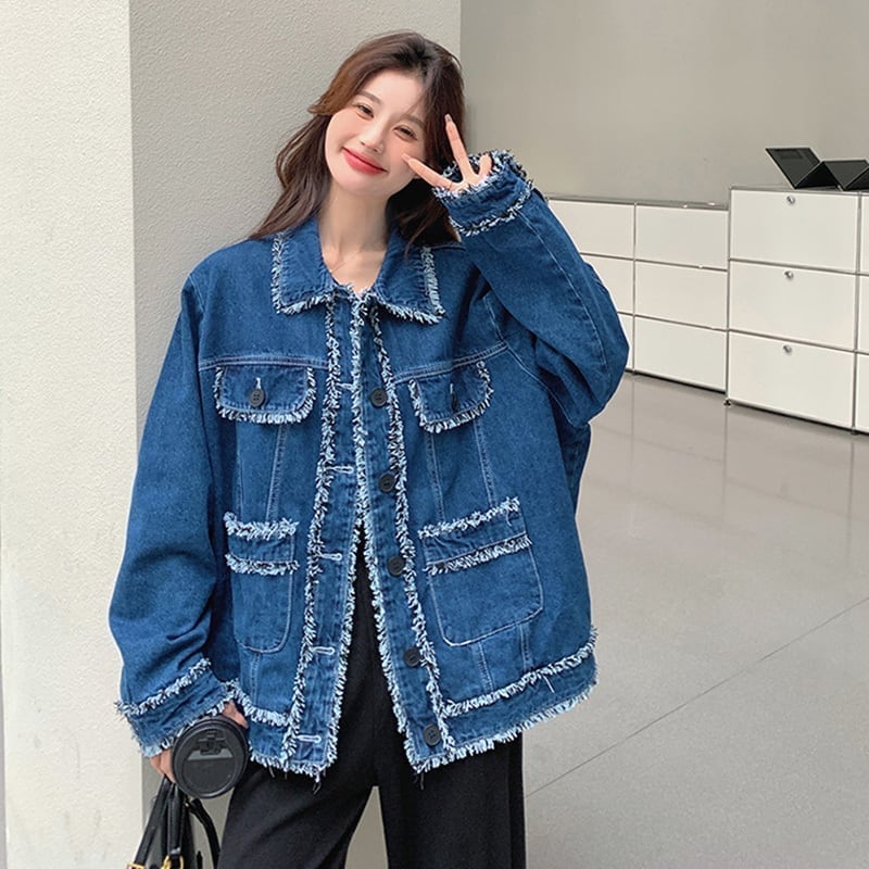 群青色ローエッジデニムジャケット2点購入で200円割引 7,065円