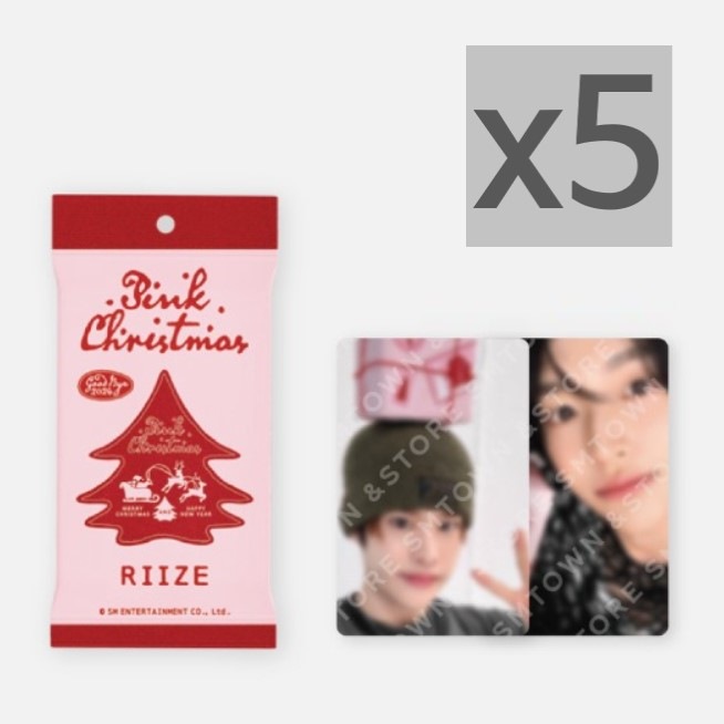 RIIZE 2024 PINK CHRISTMAS PHOTO CARD RANDOM PACK