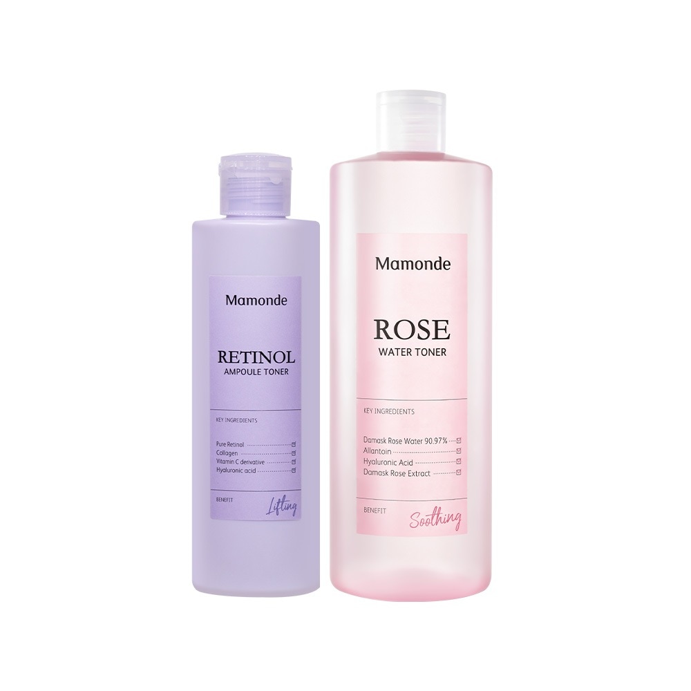 マモンドレチノールアンプルトナー250ml +ローズトナー500ml 2種セット