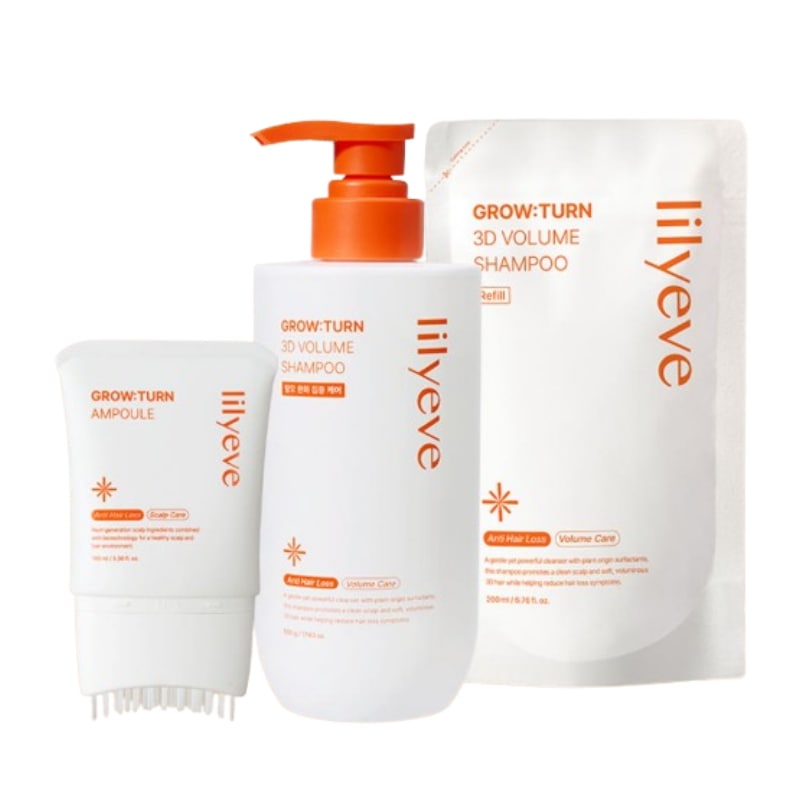 グロウトンシャンプー500g + アンプル100ml + シャンプー詰替200mlセット