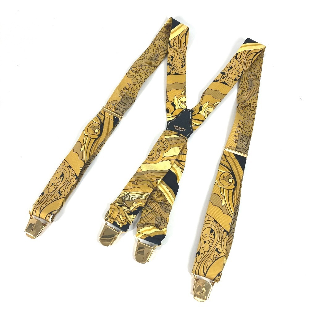 サスペンダー 総柄 アクセサリー シルク イエロー 23,760円