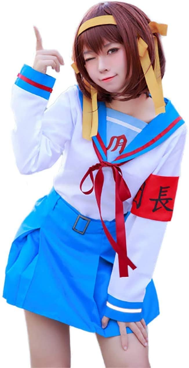 涼宮ハルヒの憂鬱 コスプレ 県立北高 制服 涼宮 ハルヒ 衣装 セーラー服 6点セット