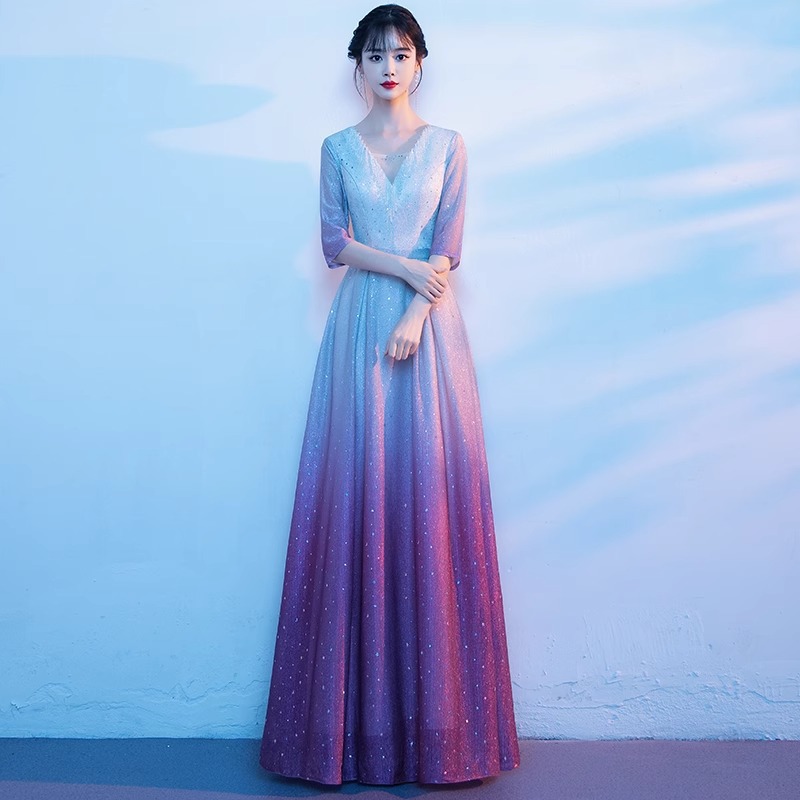 女性用コーラス衣装新大人用ロングスカートコーラス衣装ステージ衣装女性司会者衣装 5,683円