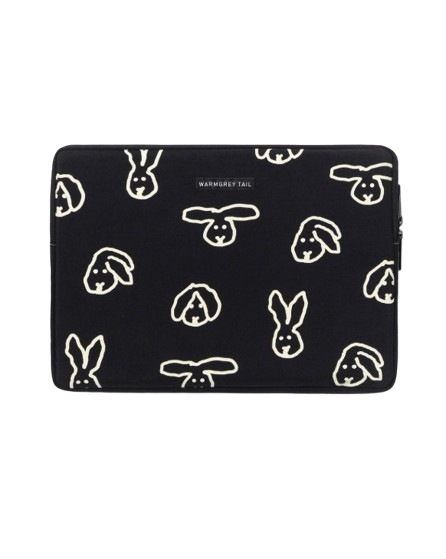 ニーイラスト ナイロン ノートパソコンケース ブラック 衝撃保護 タブレット対応
