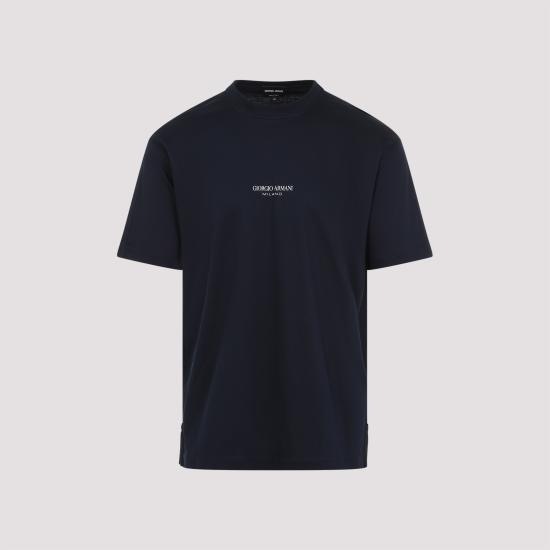 GIORGIO ARMANI Men T-Shirts GM001085 TE10629 UB100 BLUE
