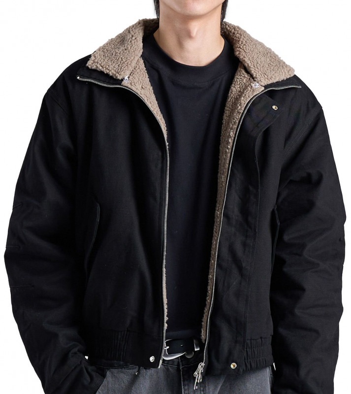 クロップヘビーボアツーウェイウォークジャケット(ブラック)