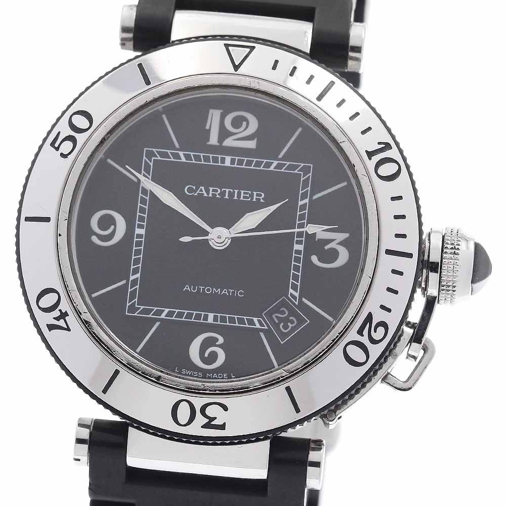 ベルト訳あり カルティエ CARTIER W31077U2 パシャ シータイマー デイト 自動巻き メンズ _954833【中古】