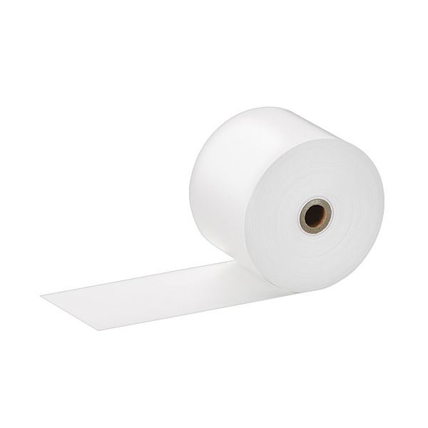 （まとめ） TANOSEE感熱レジロール紙 ノーマル保存 幅80x直径約71mmx長さ63m 厚み約0.062mm 芯内径12mm 1パック（3巻） [x5セット]