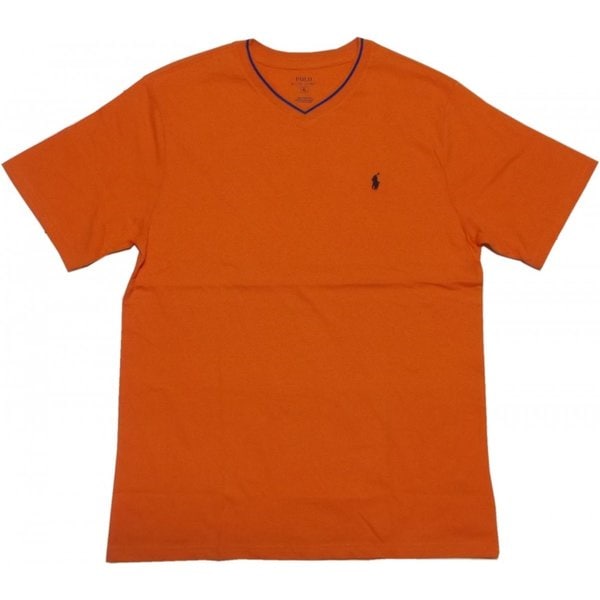 ボーイズサイズ 半袖 Vネック ワンポイント Tシャツ オレンジ boys PR2-714