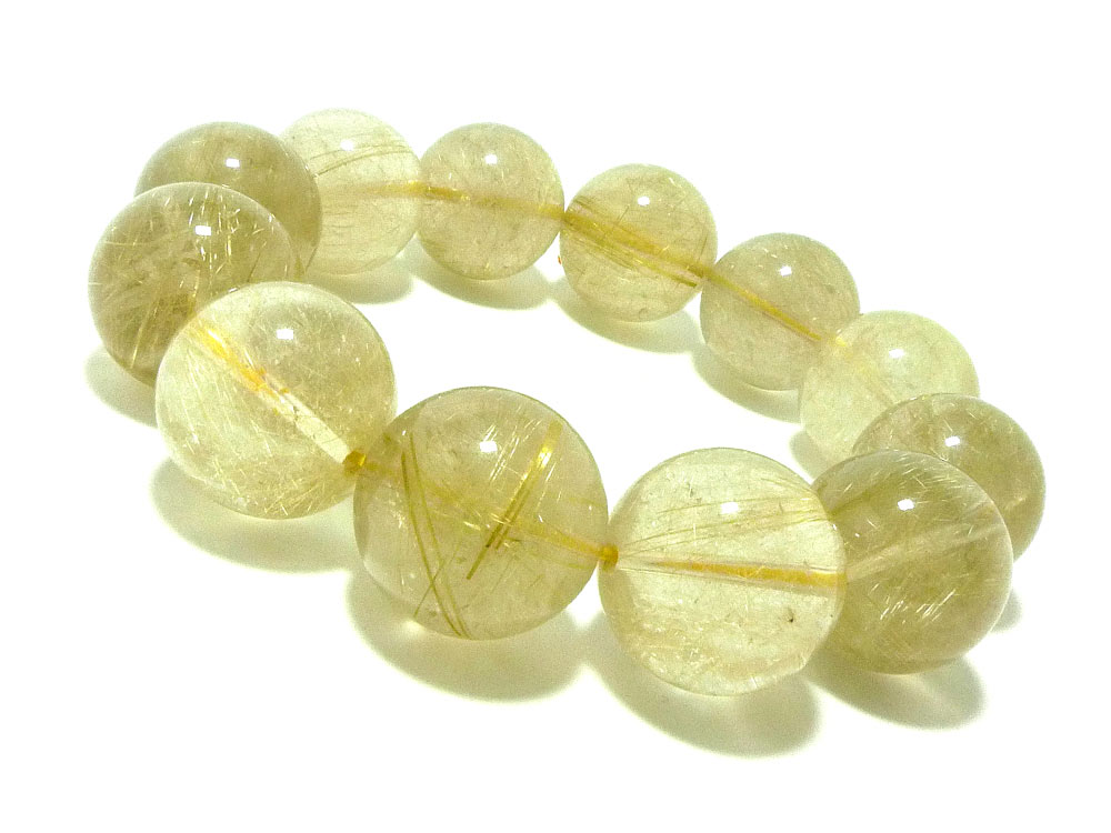 ゴールドルチルクォーツ ルチルクォーツ ブレスレット 15mm パワーストーン ブレスレット メンズ レディース 天然石 数珠 アクセサリー メンズブレスレット レディースブレスレット パワ h842