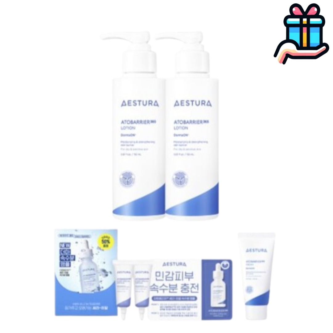 [大容量 企画商品1+1] NEW 第2世代 アトバリア 365ローション 150ml*2 全300ml +追加贈呈 韓国化粧品 正規品 ニキビ性肌トラブル 肌キメ 毛穴 弾力 栄養