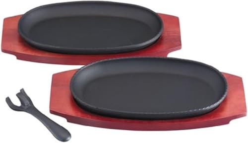 池永鉄工(Ikenaga Iron Works) ステーキ皿 ハンバーグ プレート 2枚セット 鉄板