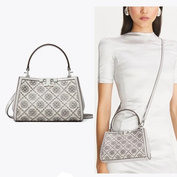 T Monogram Mini Eleanor Satchel Crossbody Bag　162874 GRAY