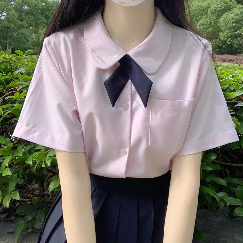 【1つ買うと10つ無料】基本jkユニフォームソリッドカラーシャツスーツデイリースクールブラックスカートスカートスカート女性サマーカレッジスタイルショートスカート