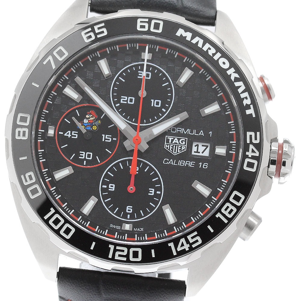 タグホイヤー TAG HEUER CAZ201E フォーミュラ1 × マリオカート キャリバー16 クロノグラフ 自動巻き メンズ 美品 箱・保証書付き_960718【中古】