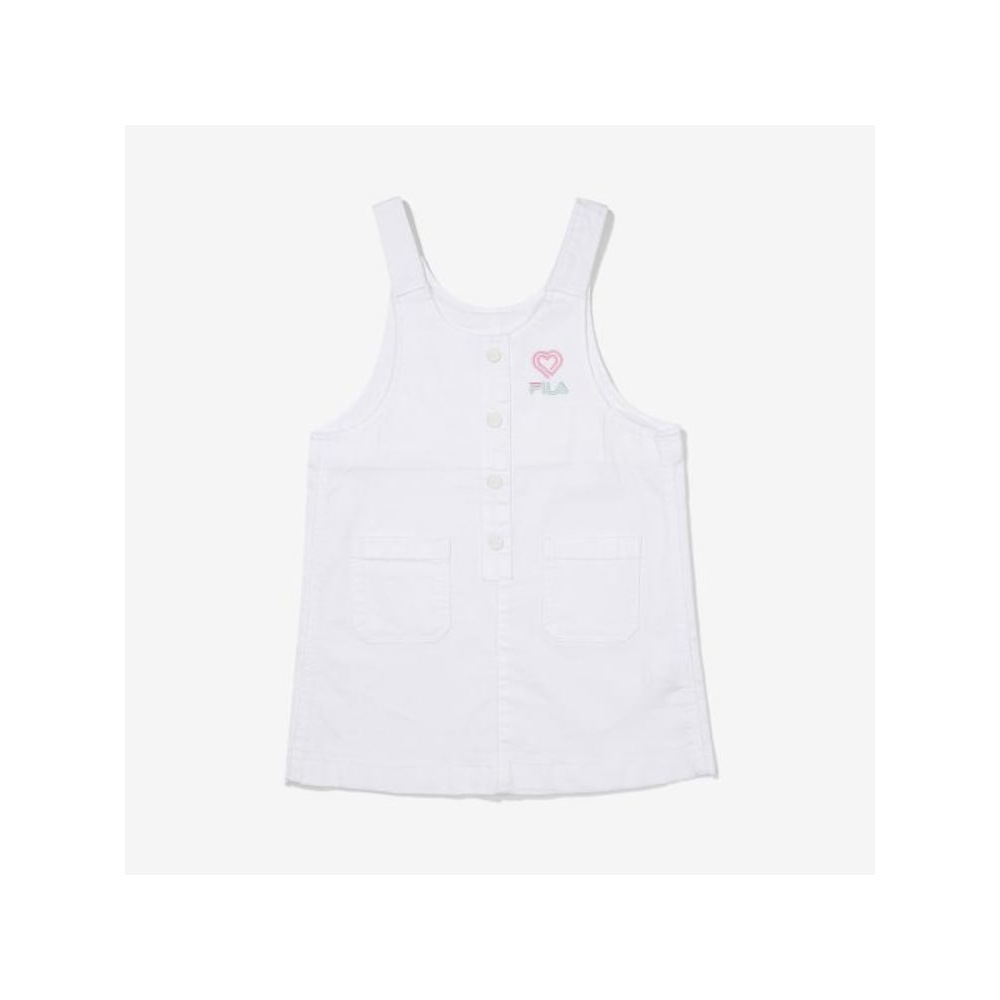 [FILA KIDS] ガールズオーバーールドレス (FK2OPF2103F_OWH) Q0ZFK2OPF2103FWH