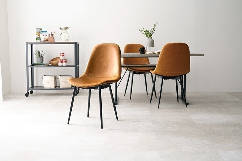 ダイニングチェア 椅子 2脚セット おしゃれ チェア いす イス 本革のようなレザー 座面高43cm