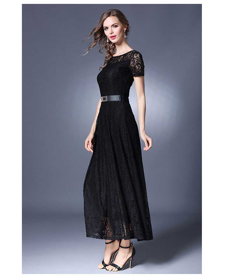 総レースのロングドレス パーティードレス 結婚式 フォーマル ワンピース フォーマル 卒業式 入学式 二次会 披露宴 発表会 大人 20代 30代 40代 レディース ひざ下 ロング丈 半袖 レー