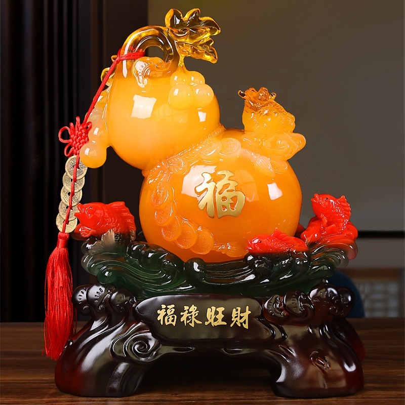 縁起物ひょうたん置物自宅リビング玄関テレビワインキャビネットオフィス装飾新築祝い開店祝いギフト