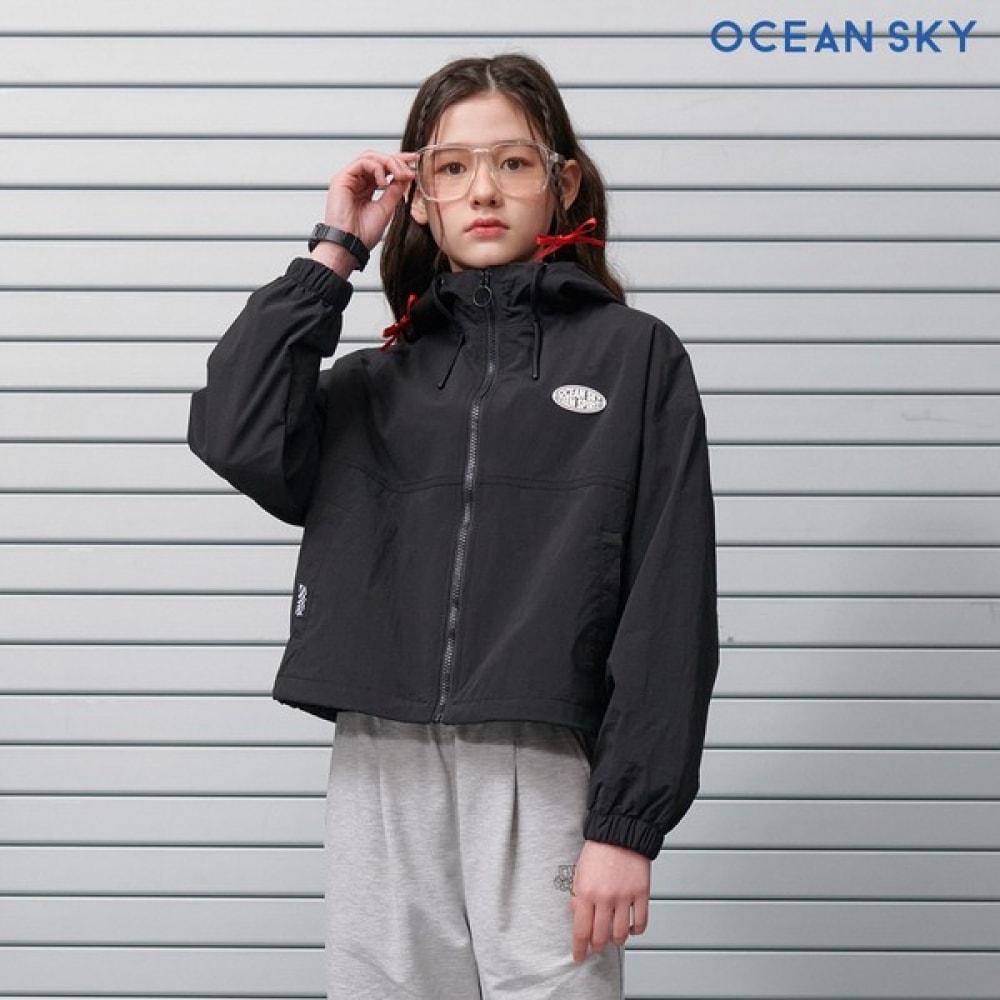 オーシャンスカイ 女の子 バイザークロップジャケット-DAJG4152B03