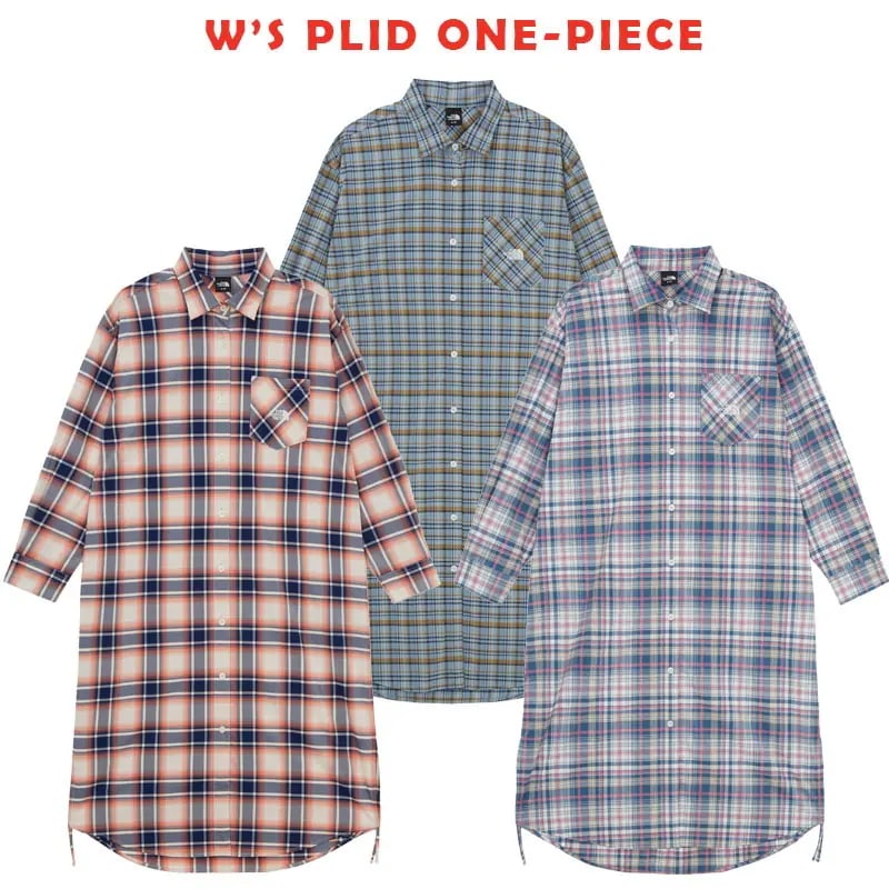 韓国正規品保証 関税負担なし NH8NR42A W’S PLID ONE-PIECEデイリー 基本 着装 男子 女子 人気 韓国 ファッション 男女共用 アウトドア