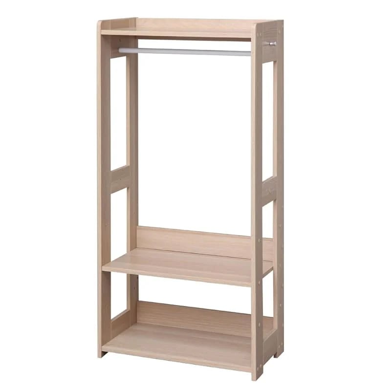 【即納】アイリスオーヤマ ワードローブ 木製 幅60×奥行32×高さ120cm ナチュラル KWR-1260