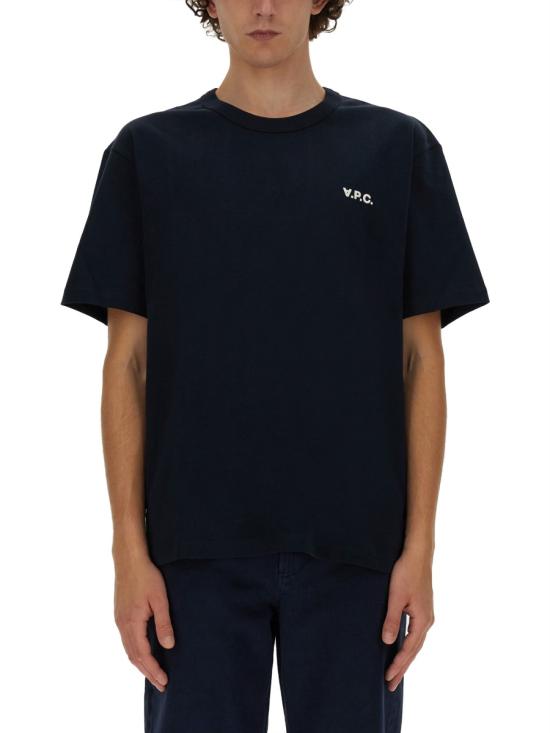 A.P.C. Men T-Shirts COHBQ H26391 TIQ BLUE