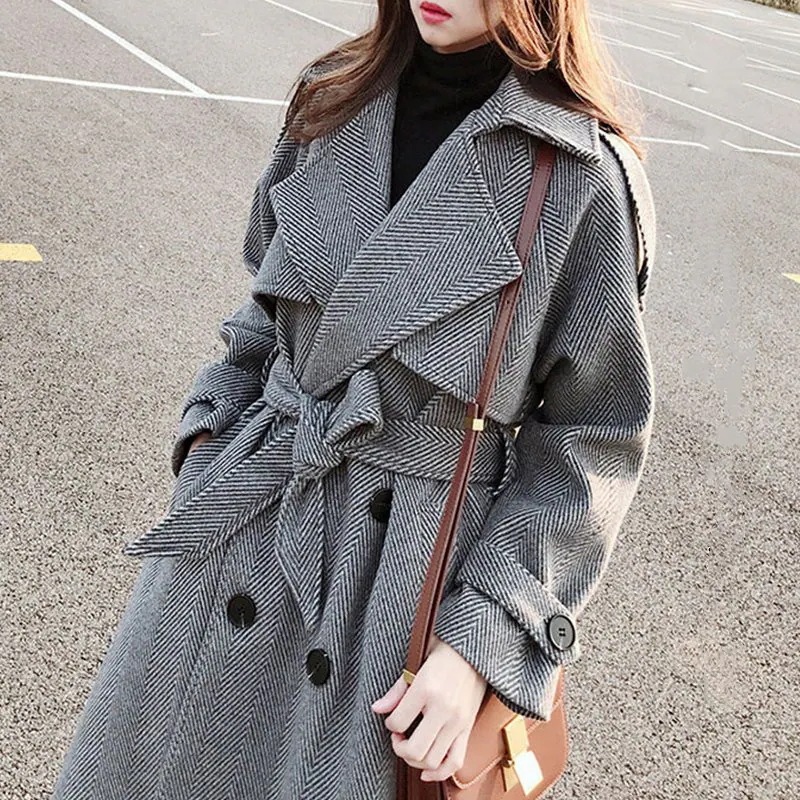 Hot!!!チエスターコート ロングコート コート 羽織 カーディガン アウター ツイード コート 秋冬コート 5,341円